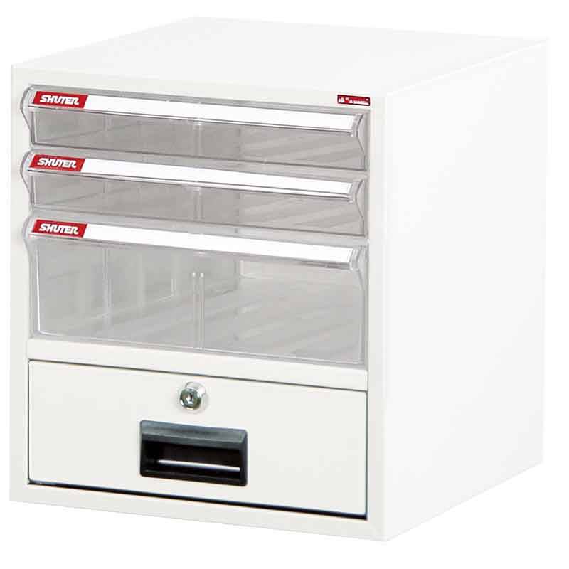 Shuter A4-104K Desk Cabinet3+keyDrawer(263Wx343Dx297H)mm