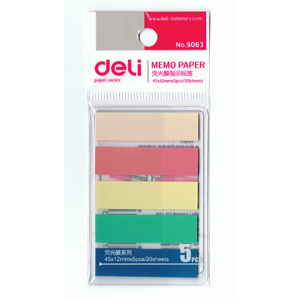 Deli  NO.9063 color flags -5color(45x12mmx5pcs/20sheets)