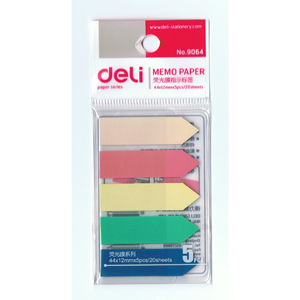 Deli  NO.9064 color flags -5color(44x12mmx5pcs/20sheets)