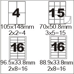 北歐之星3合1多用標籤貼紙A4 (100張/包)