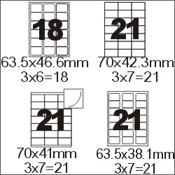 北歐之星3合1多用標籤貼紙A4 (100張/包)