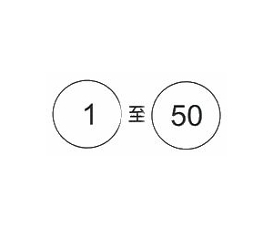 圓形13mm白底黑字數目標籤貼紙