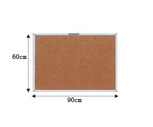 Nipon Aluminium Frame Corkboard  (60Hx90W)cm