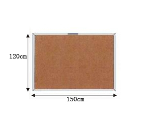 Nipon Aluminium Frame Corkboard  (120Hx150W)cm