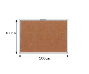 Nipon Aluminium Frame Corkboard  (100Hx200W)cm