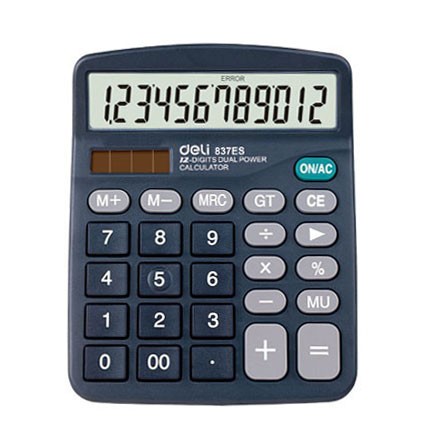 Del DL-837ES Desk Type Calculator  (12 digits)