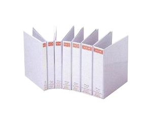 白色PVC 3吋硬皮活頁文件夾 (封面可插頁)
