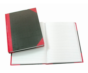 紅黑硬皮單行簿 4吋 x 7吋 ( 150 頁 )