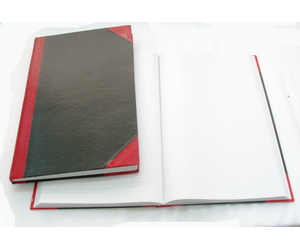 紅黑硬皮單行簿 8吋 x 13吋 ( 150 頁 )