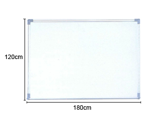 日通牌單面磁性鋁邊白板  (120Hx180W)cm