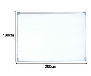 日通牌單面磁性鋁邊白板  (100Hx200W)cm