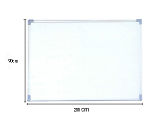 日通牌單面磁性鋁邊白板  (90Hx200W)cm