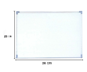 日通牌單面磁性鋁邊白板  (120Hx200W)cm