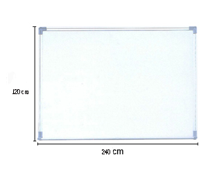 日通牌單面磁性鋁邊白板  (120Hx240W)cm