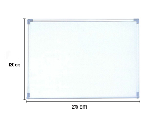 日通牌單面磁性鋁邊白板  (120Hx270W)cm