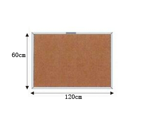 Nipon Aluminium Frame Corkboard  (60Hx120W)cm